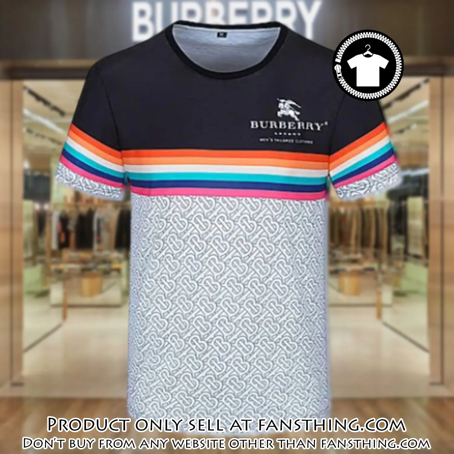 Burberry luxury brand unisex tshirt outfit for men women fst5836357